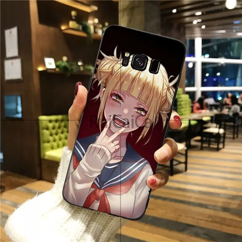 Ruicaica My Hero Academia Luxury Soft Rubber Black Phone Case For GALAXY s7 edge s8 plus s9 s6 | Мобильные телефоны и