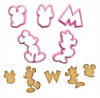 diy 5pcsset cartoon mouse candy cookies cutter mold fondant chocolate embossing mold ct056