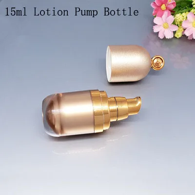 15ml Lotion Pump 10 шт. Высокое качество 15 г 30 г 50 г золотая акриловая банка для крема пустой косметический упаковочный контейнер бутылка для лосьона 15 мл 30 мл 50 мл 100 мл - Цвет: 15ml Lotion Pump