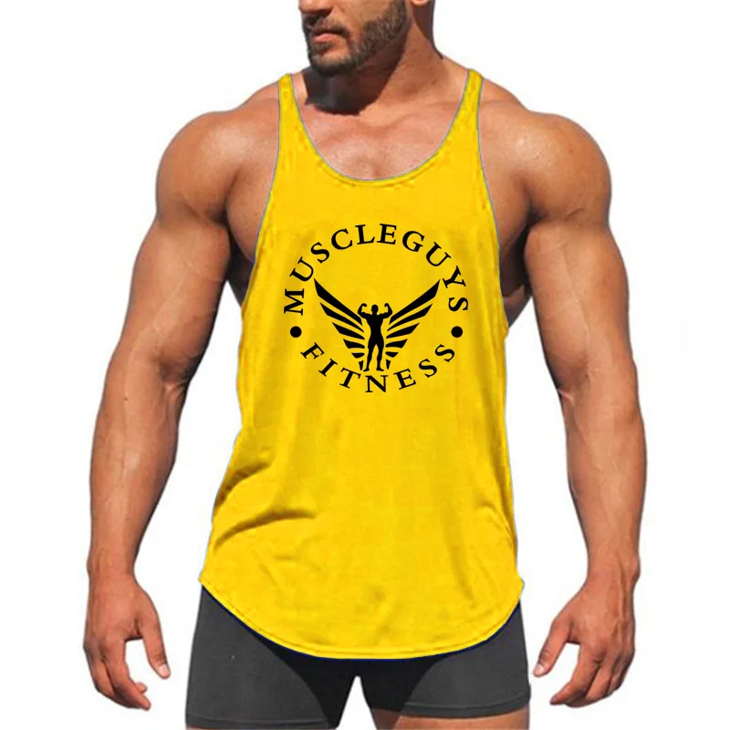 Бренд Muscleguys одежда для фитнеса и бодибилдинга Стрингер майка мужская из хлопка