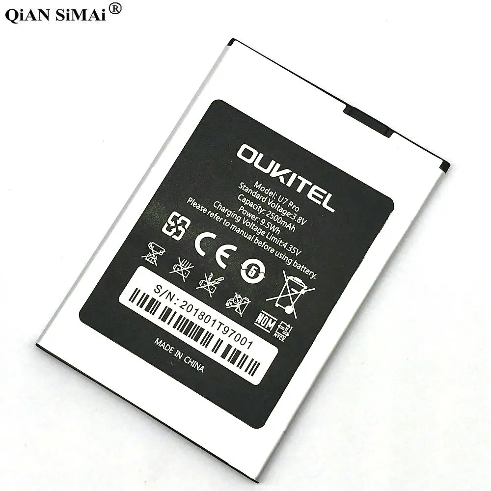 Высококачественный аккумулятор U7 Pro 2500 мАч для телефона Oukitel u7pro BQ BQS-5505 vorvis A551