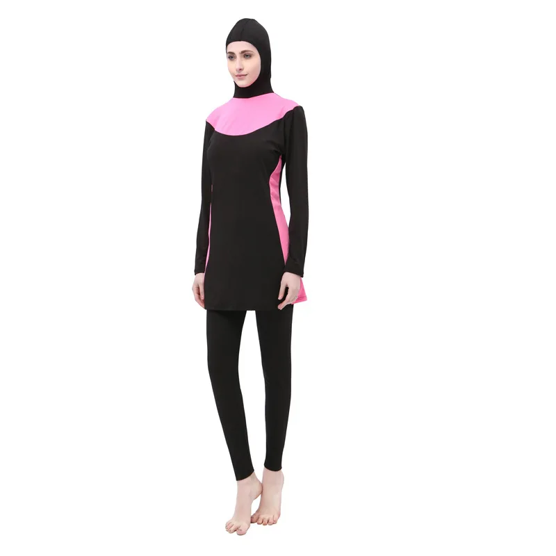 

Two-Piece Muslim Women Spa Swimwear Islamic Swimsuit Full Face Hijab Swimming Beachwear Swimsuit Sport Clothing Burkinis