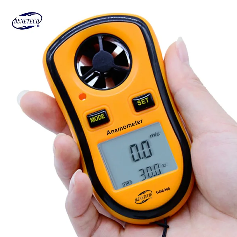 Цифровой анемометр BENETECH GM8908 0 30 м/с ручной измеритель скорости ветра измерение