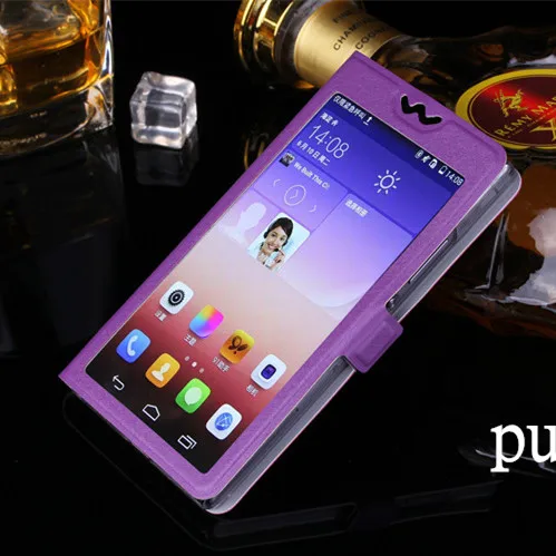 Роскошный прозрачный чехол книжка с окошком для Alcatel One Touch Pop 3 5015D 2025D Pixi3 5052 3X 5058 A3