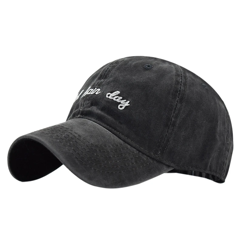 

Outdoor Cap Retro Style Washed Denim Strapback Hat Headwear Outdoor Sports Wear With Adjustable Back Closure