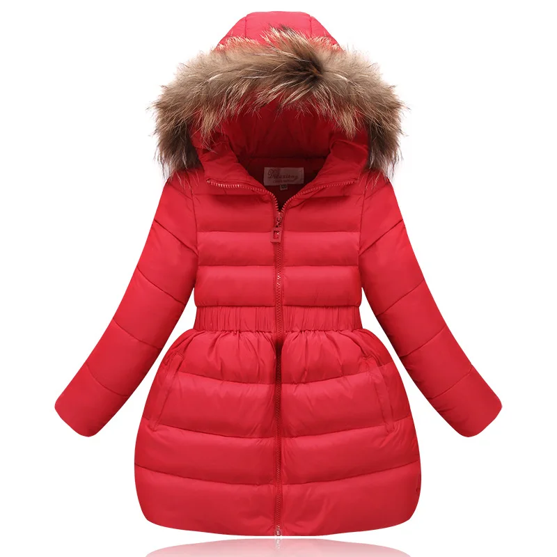 Зимняя одежда для маленьких девочек детские толстые теплые куртки-пуховики на 80%