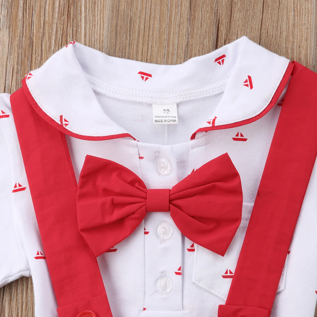 Комбинезон Emmababy для новорожденных мальчиков и девочек боди с бантом короткими
