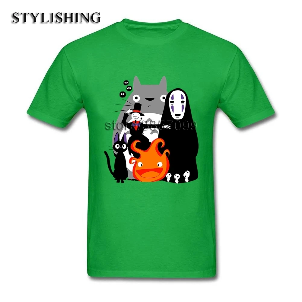Юмор Teeshirts для мальчика из натурального хлопка Рубашка с короткими рукавами Ghibli
