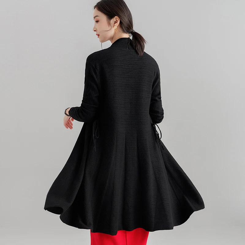 2019 New Fashion Women's Cardigans Three Quarter Loose Female Knitted Sweater Ladies Long Joker Open Stitch Coat |