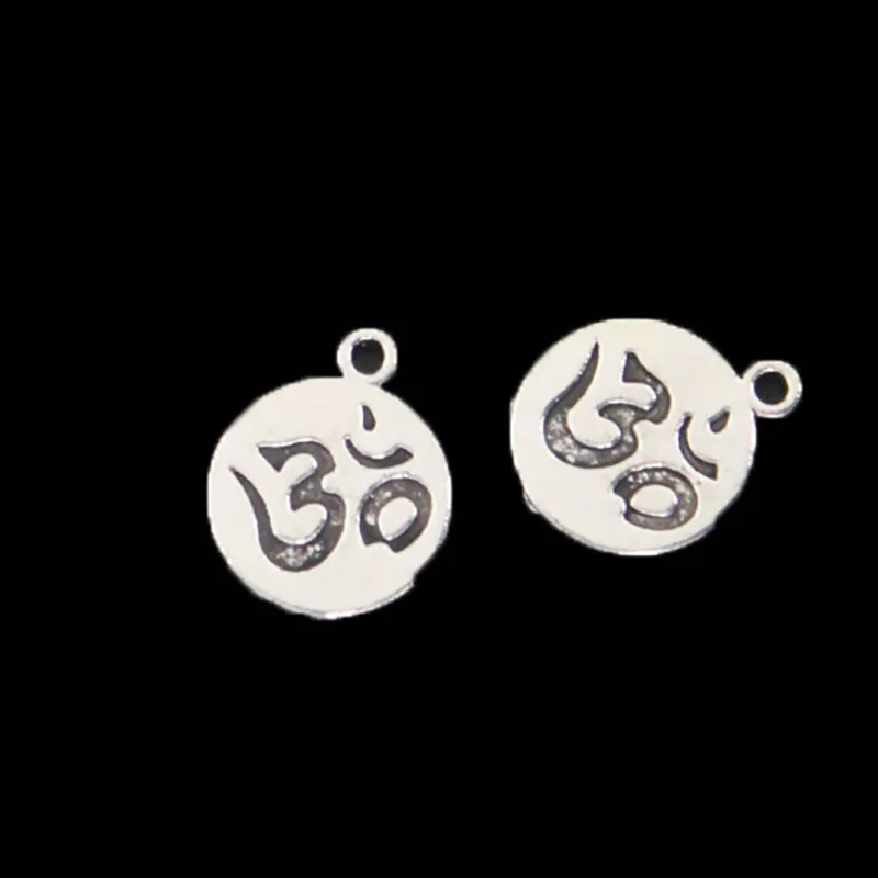 20 штук Модные украшения старинное серебро Ом Йога Талисманы Малый Подвески для DIY