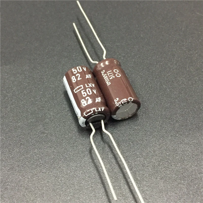 100 шт. 82 мкФ 50 в NIPPON LXV серии 8x15 мм низкое сопротивление 50V82uF алюминиевый