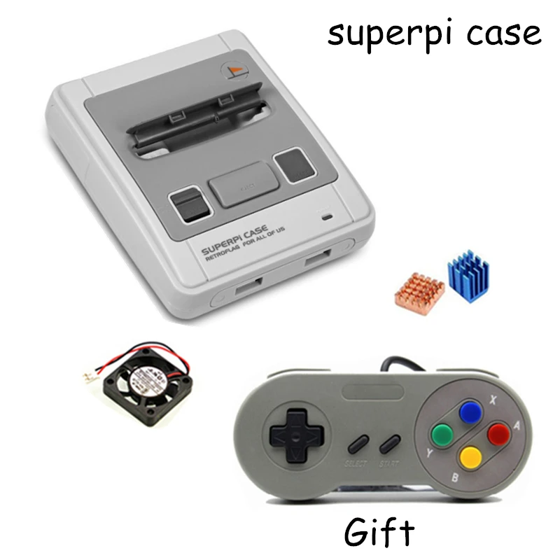 Чехол Retroflag SUPERPi NESPi с подарочным USB игровым контроллером для Raspberry Pi 3 Model B/3B + |