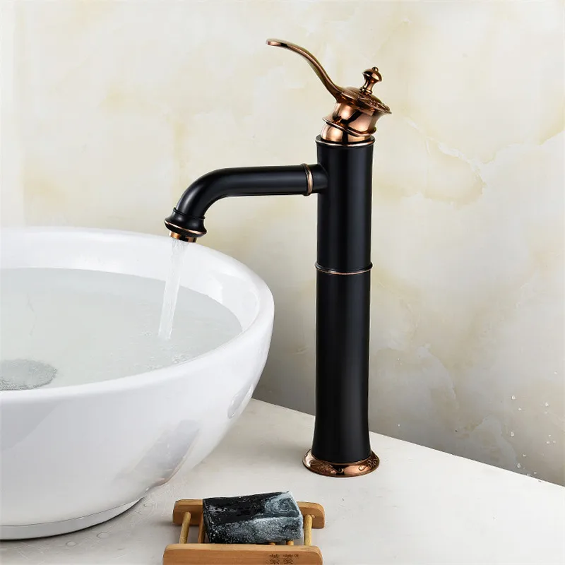 

Bathroom Basin Faucets Black painted Sink Mixer Tap new Style Single Lever Single Hole Deck Mounted Crane faucets Torneira