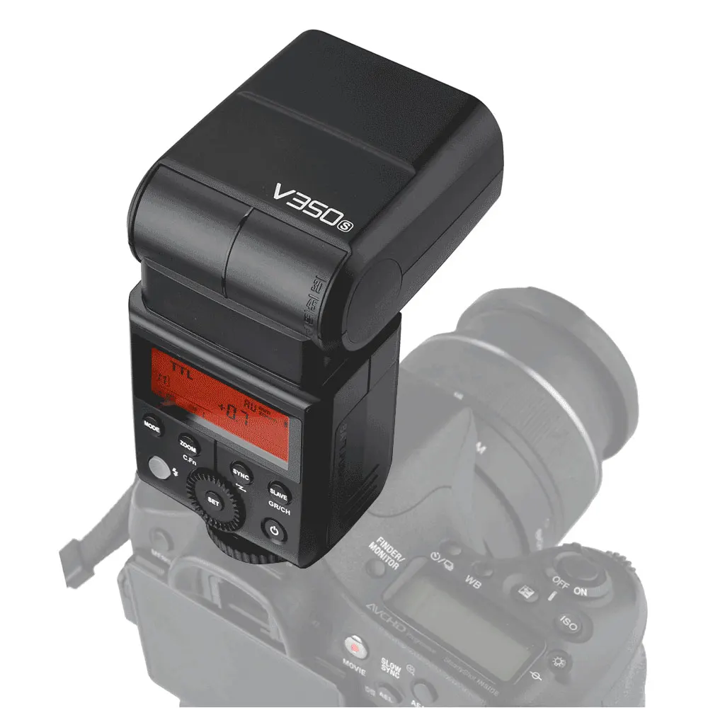 Мини литий ионный аккумулятор Godox V350S TTL HSS 1/8000s Speedlite GN36 светильник для камеры Sony