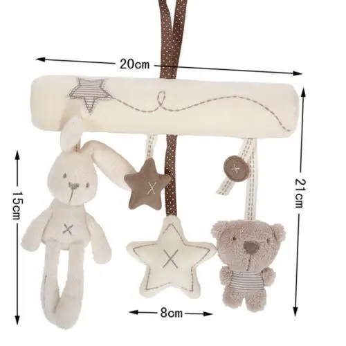 NEW Cute Activity Spiral Crib Stroller Car Seat Travel Hanging Toys Baby Rattles Toy Animal Musical Montessori Mobile Rattles