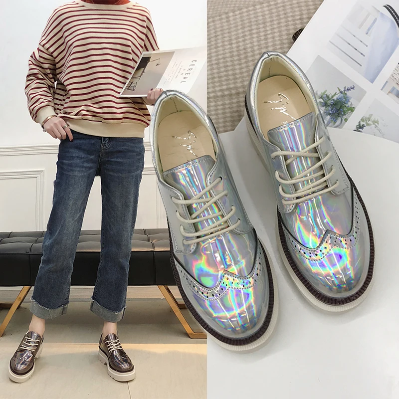 XLLCWC/2019 г. Демисезонные женские туфли-оксфорды повседневные туфли-лодочки туфли с