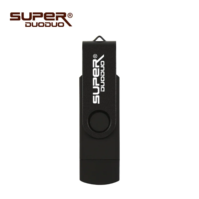 black Цветная флеш-карта памяти OTG USB 16 ГБ 32 ГБ Флешка 4 Гб 6 ГБ 64 Гб 128 ГБ 256 ГБ USB флеш-накопитель для компьютера/телефона Android - Цвет: black