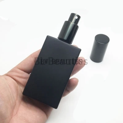 

40pcs 50ml Matte Black Empty Glass Spray Bottle With Fine Mist Sprayers for Essential Oil Or Perfume