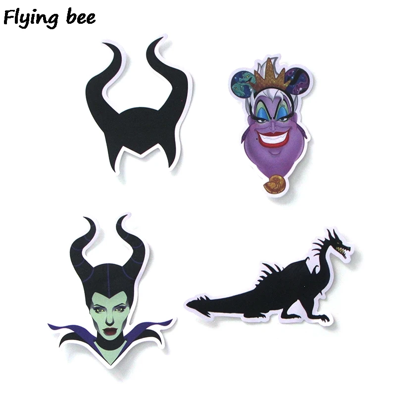 Flyingbee 17 шт. Maleficent Граффити стикер s для детей DIY багаж ноутбук скейтборд Автомобиль Велосипед телефон водонепроницаемый стикер X0134