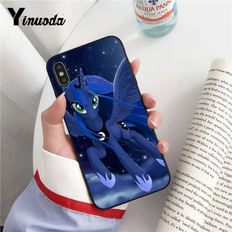 Yinuoda мой маленький пони черный мягкий чехол для телефона iPhone X XS MAX 6 6s 7 7plus 8 8Plus 5 5S SE