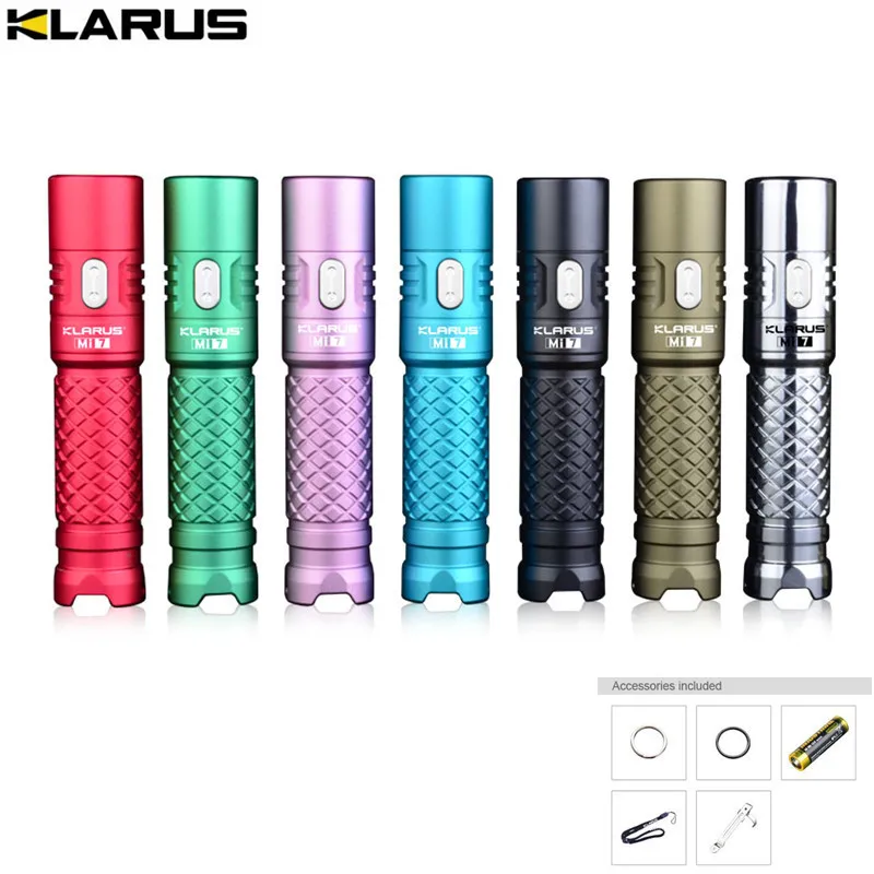 KLARUS Mi7 светодиодный фонарик CREE XP-L HI V3 700 люмен мини-фонарик с батареей АА