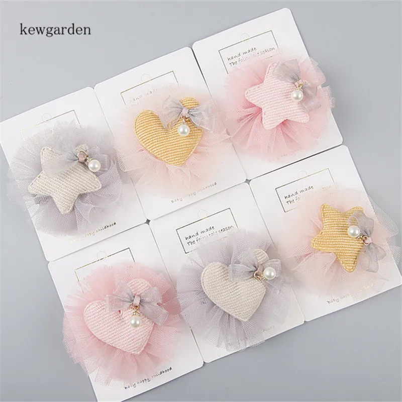 

Kewgarden заколки для волос для маленьких девочек марлевые звезды прекрасные заколки боковые зажимы безопасные аксессуары для волос Головные у...