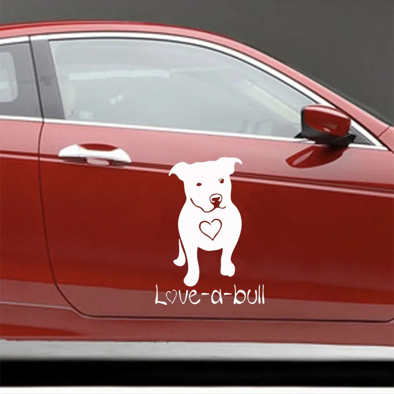 Автомобильный Стайлинг love a bull питбуль бульдог автомобильные наклейки