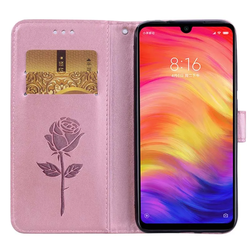 Кожаный чехол-бумажник с 3D цветами для Xiaomi Redmi Note 5 6 7 Pro 5A Prime 4A 4X Plus S2 6A Mi A1 A2 Lite 5X
