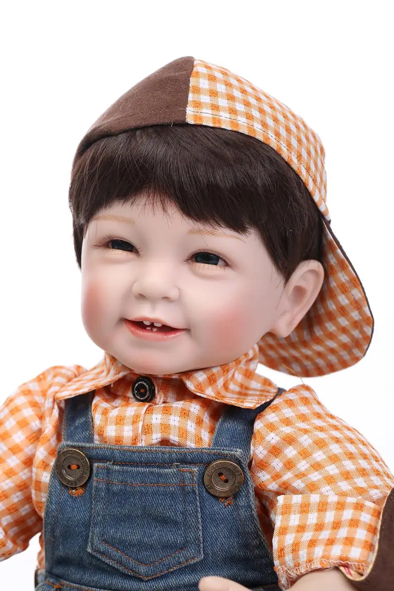 

Cute NPK BOY doll reborn 22inch 55cm soft silicone reborn baby dolls toys for kids gift Bebes reborn menino bonecas high quality