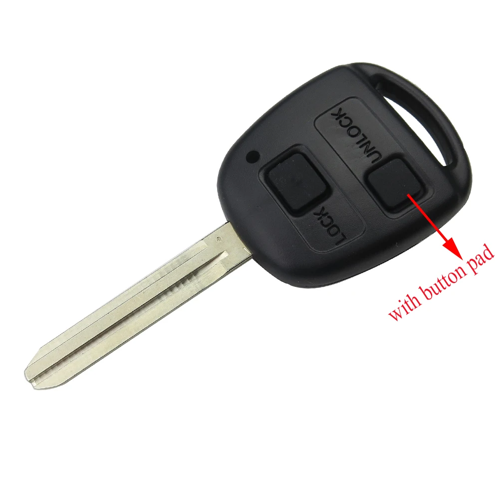 Чехол для ключей OkeyTech Uncut резиновый коврик замены Toyota Avensis Yaris Auris 2 кнопки|case for|case