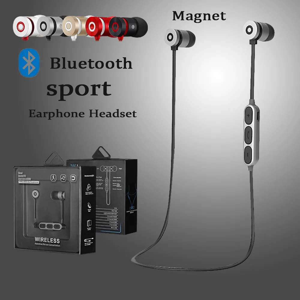 Металлические Магнитные беспроводные Bluetooth-наушники гарнитура магнитные