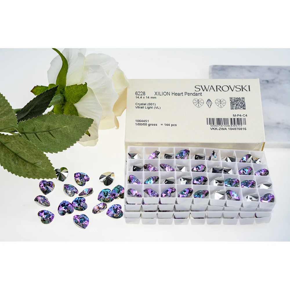 (1 шт.) 100% оригинальный кристалл Swarovski 6228 XILION сердце подвеска Стразы бусины для DIY
