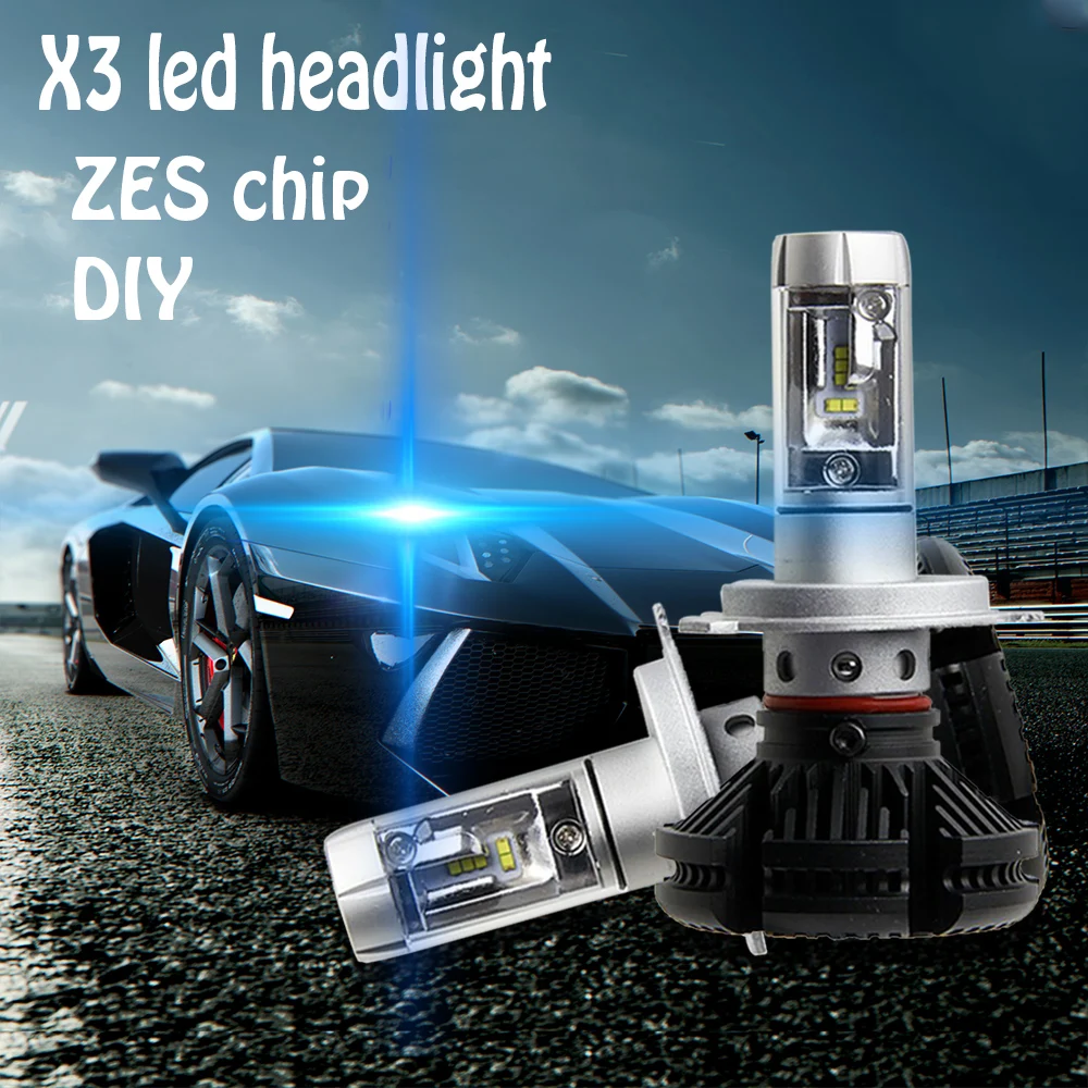 Автомобильный H7 светодиодный головной светильник s H4 12 В ZES лампы Hi Lo луч DIY желтый