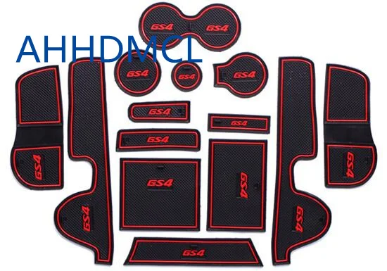 Car Anti-Dirty Pad Door Groove Gate Slot Cup Armrest Storage Anti-Slip Mat For GAC Trumpchi GS4 2015 2016 |