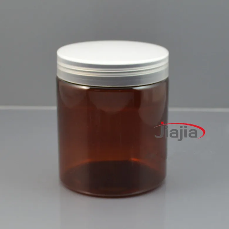 

30x250g brown film of face of bottles PET products wide bottle Cosmetic packaging bottle Empty cans of cosmetics