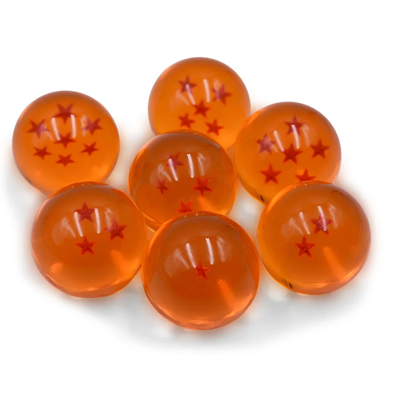 3.5 cm orange no box 4 стиля 7 шт./компл. аниме Жемчуг дракона 7 звезд хрустальные шары 2,7 см/3,5 см/4,3 см/5,7 см Драконий шар ПВХ модель игрушки для детей - Цвет: 3.5 cm orange no box
