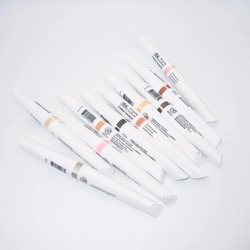 Пигментный маркер Winsor & Newton 10 цветов в комплекте палитра для портрета цвета