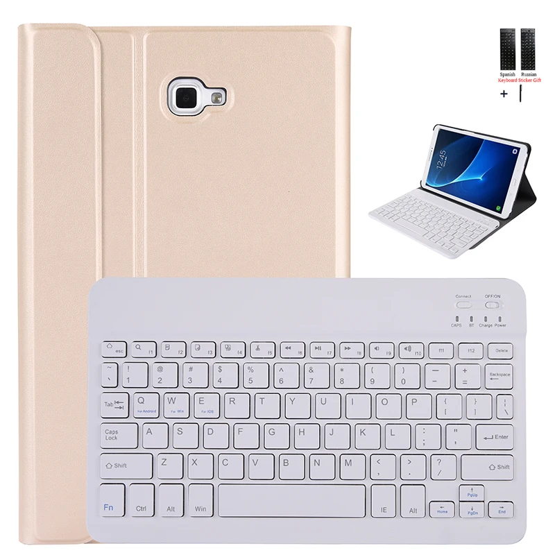 Тонкий чехол для клавиатуры Samsung Galaxy Tab A 10 1 2016 T580 T585 Съемная Bluetooth клавиатура с Wi Fi