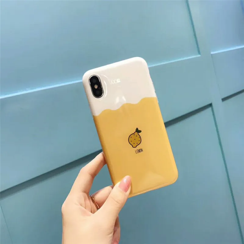 DISCASE Телефон чехол для iphone 8 плюс 7 6 6s plus X летом свежие фрукты IMD забавные пара