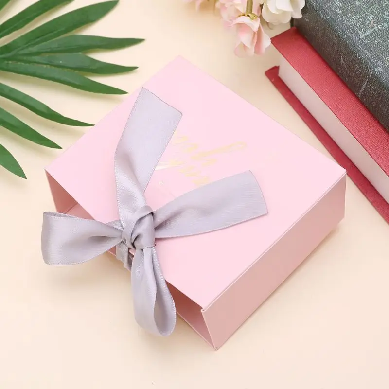 5Pcs Thank You Paper Candy Chocolate Cake Boxes Package Gift Bag Wedding Party Favors with Ribbon | Дом и сад