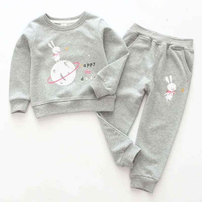 AZ1712 Gray Keelorn/комплекты одежды для девочек; Новинка года; Модная одежда для девочек; комплекты одежды для мальчиков; детская одежда; костюм из толстовки с принтом и штанов - Цвет: AZ1712 Gray