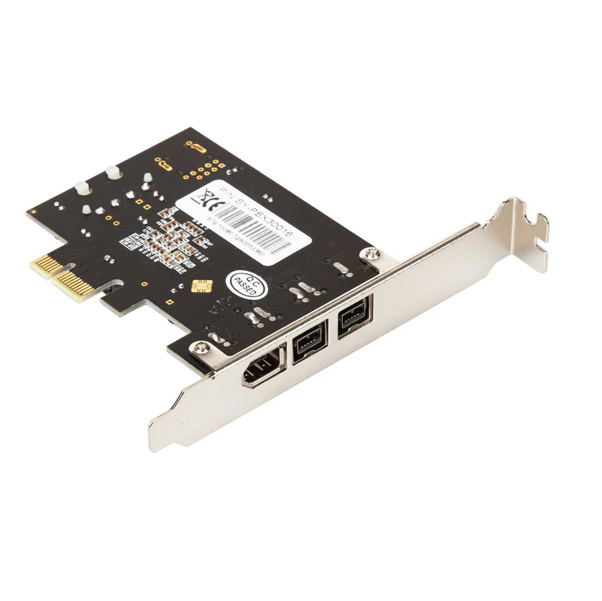 Дополнительная карта BTBcoin PCI Express 3 порта Firewire 1394B и 1394A PCIe 1 1x1 Чипсет TI XIO2213B 1394