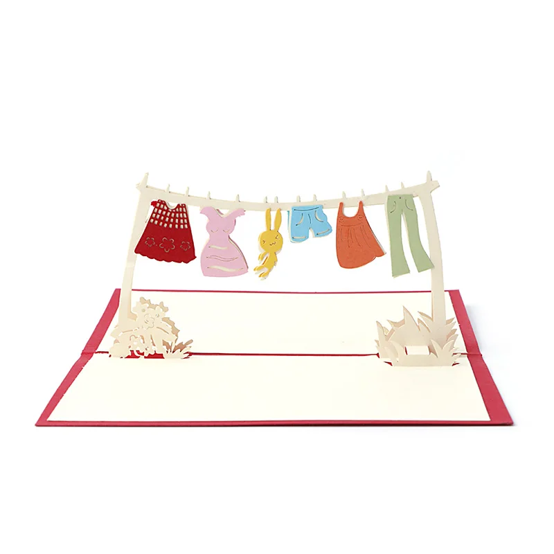 Поздравительные открытки на день рождения 3D лазерная резка поздравительные