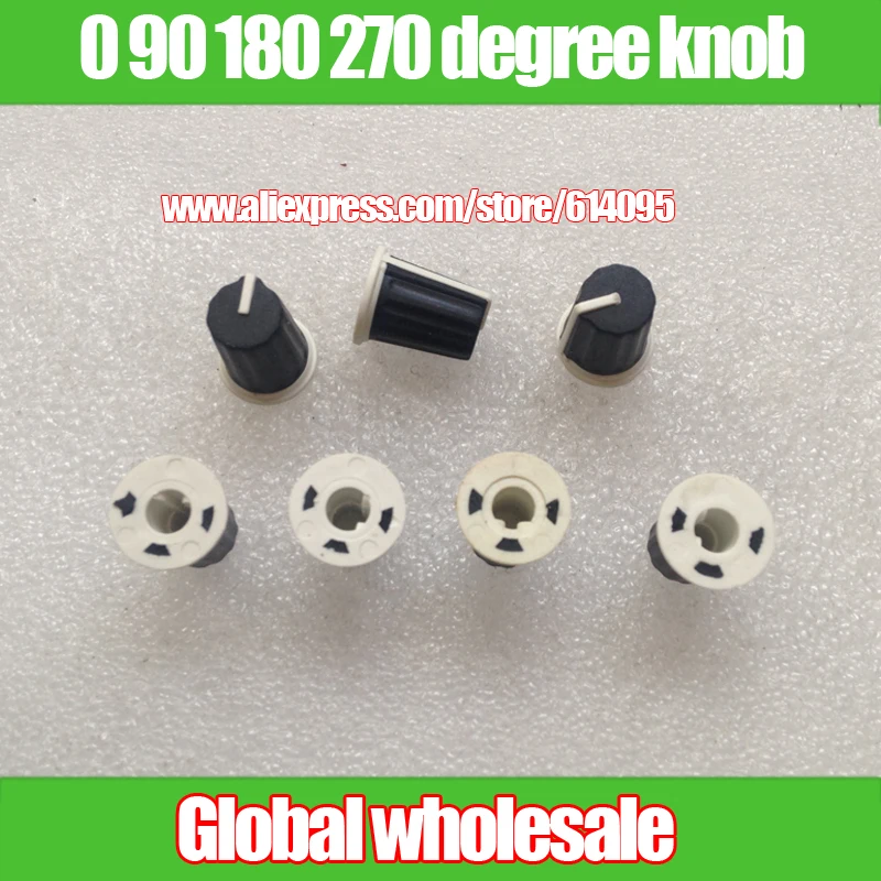 1pcs 0 degree 90 180 270 potentiometer knob cap / rubber half Axle D axis soft audio vo | Электронные компоненты и