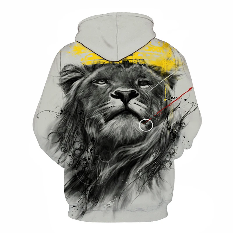 Толстовки с принтом Король Лев для мужчин женщин и толстовки 3D унисекс пальто