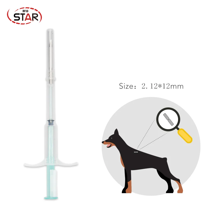

80pcs Microchip Syringes NFC chip syringe Animal Identification transponder syringe RFID Pet dog Microchip animal ID injector