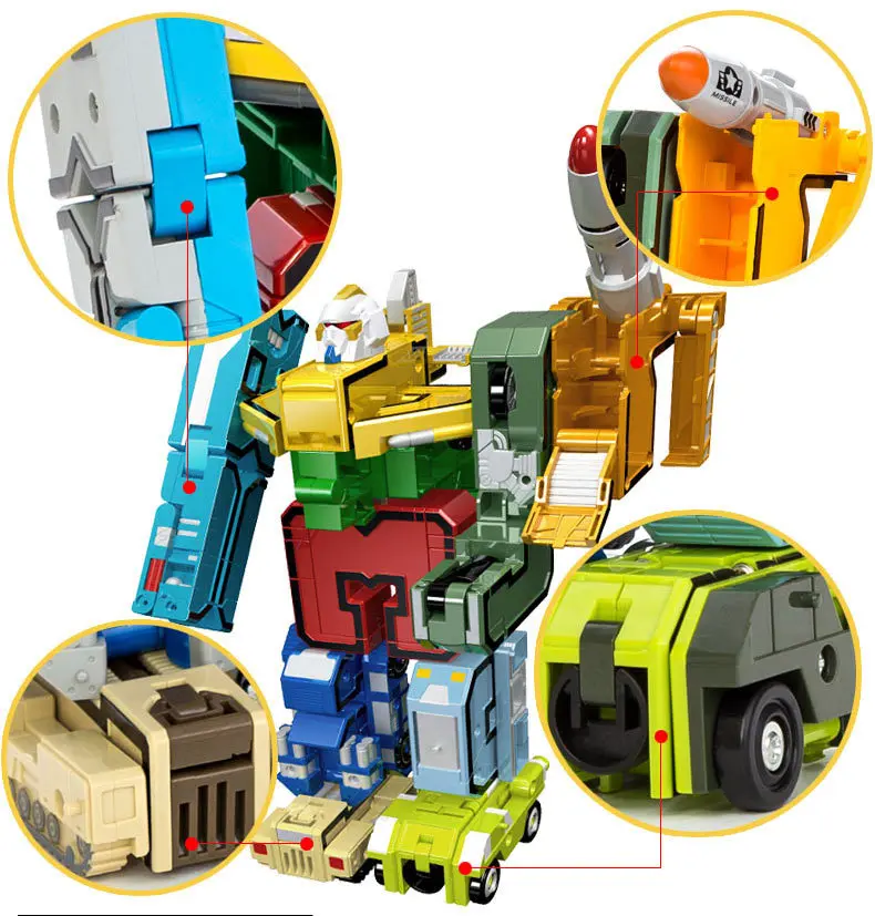 10 in 1 DIY Numberl Robot Deformation Car Helicopter Action Transformation Plane Educational Toys Gift for Kids Brinquedos | Игрушки и