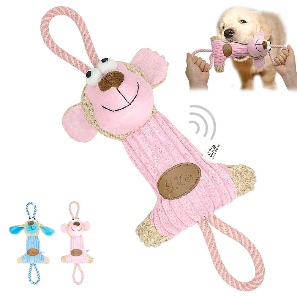 Милая игрушечная собака скрипучий звук игрушки для собак плюшевый интерактивный