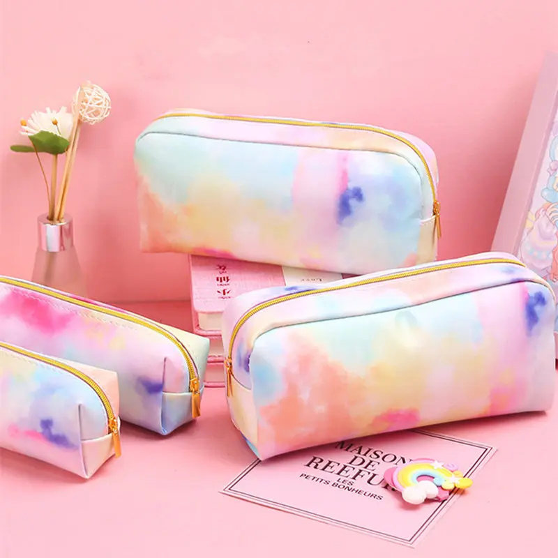 1 шт. Kawaii красочный макияж с сумочкой в тон розового цвета Косметический мешок