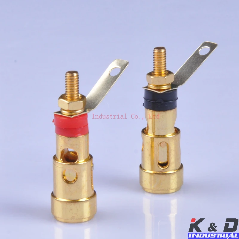 4 шт. Золотая Колонка терминал пружинный пресс-кабель аудио усилитель связующий